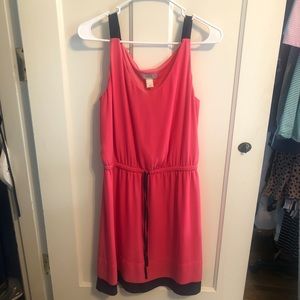 LOFT Medium Pink Cinch-Waist Dress